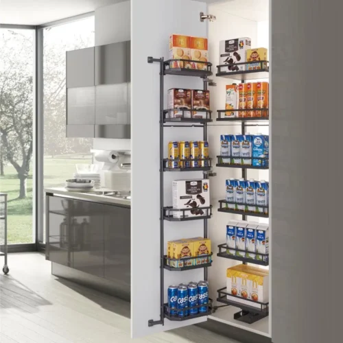 Kitchen-Cabinet-System-6-Shelf-Pantry-Unit-Basket Pantry Unit