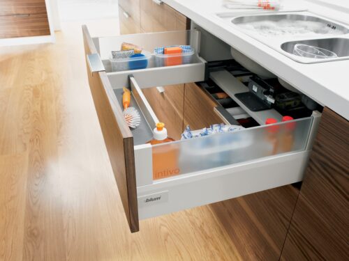 blum sink pullout cabinet in thrissur, kerala