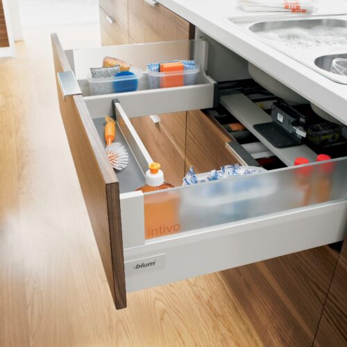 blum sink cabinet (2) blum sink pullout cabinet in thrissur, kerala