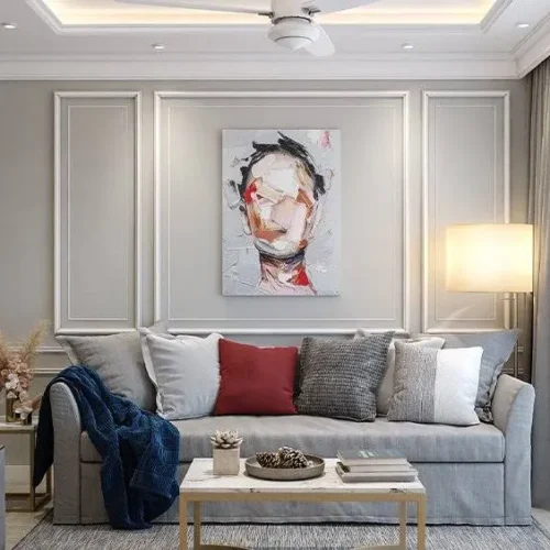 pvc-wall-moulding-frame-in-beige-grey wall trim moulding in thrissur, kerala