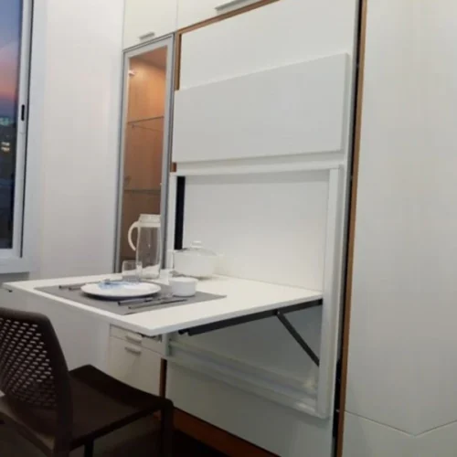 folding dining table atached to wall in thrissur, kerala